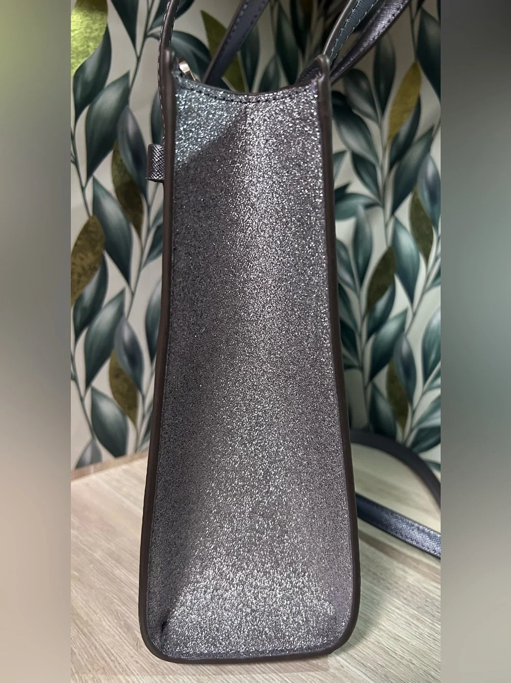 Kate Spade Kenzie Blueish Silver Glitter Small Tote Bag - NWOT